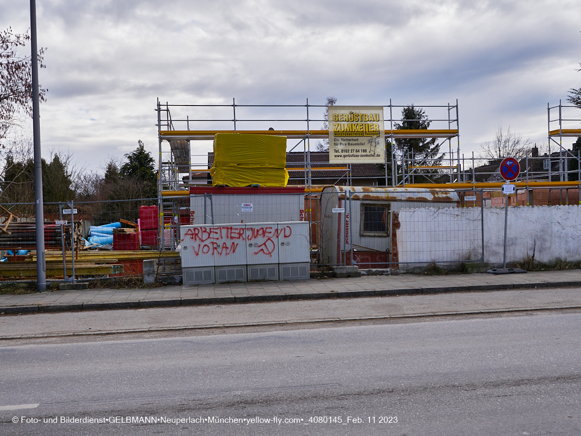 11.02.2023 - Baustelle Niederalmstraße 16 in Neuperlach